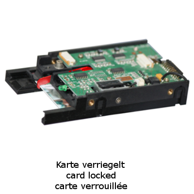 400x400x card lock red - verriegelt mit Text